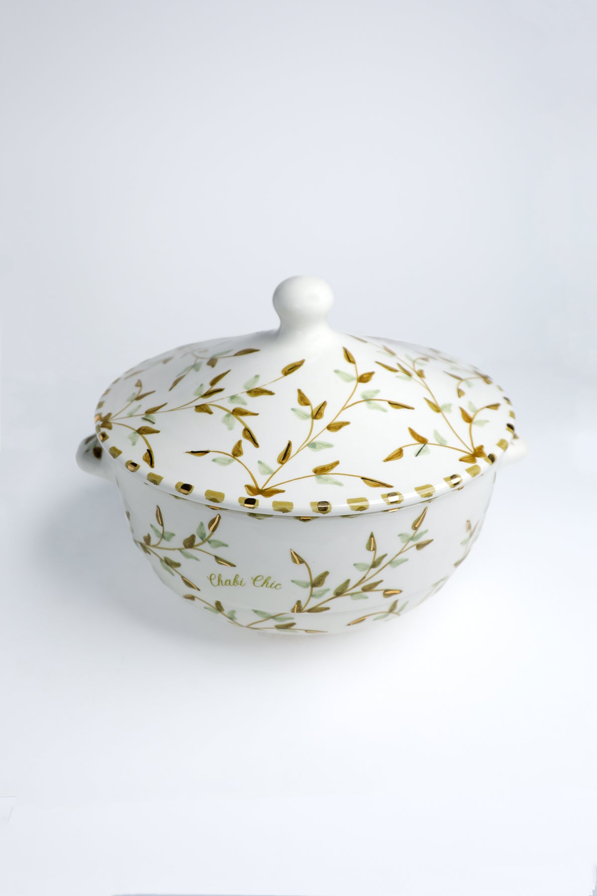 Feuilles Gold Soup Dish
