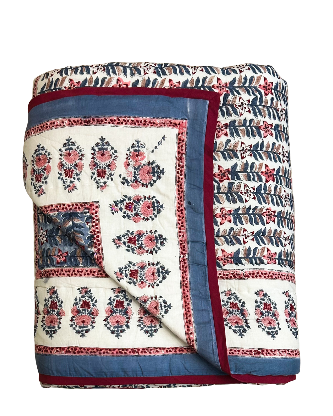 Violet & Fuchsia Petal Meadow Quilt - King