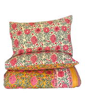 Load image into Gallery viewer, Mustard & Rose Blossom Quilt - King