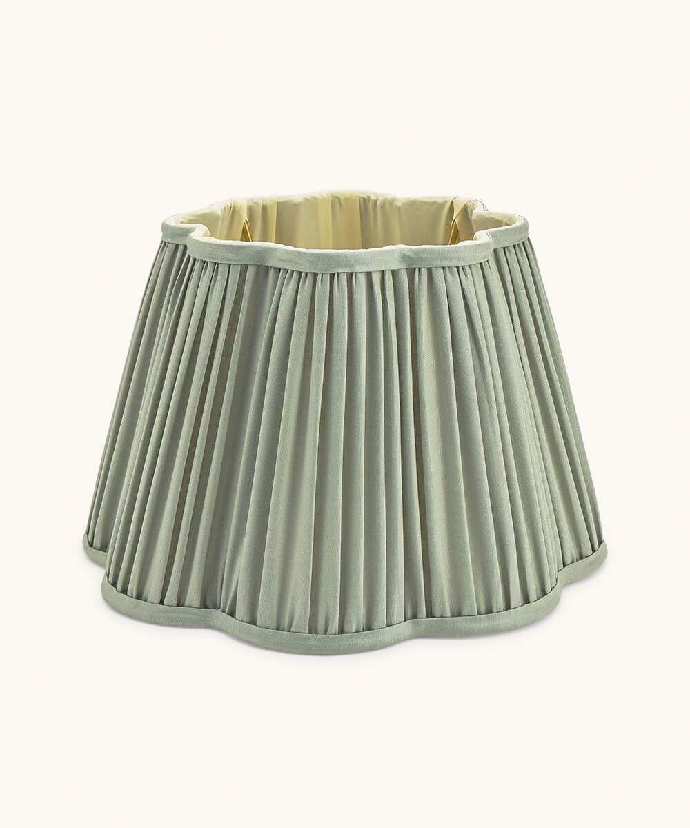 Sage Scalloped Lampshade
