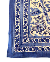 Load image into Gallery viewer, Blue Floral Tablecloth