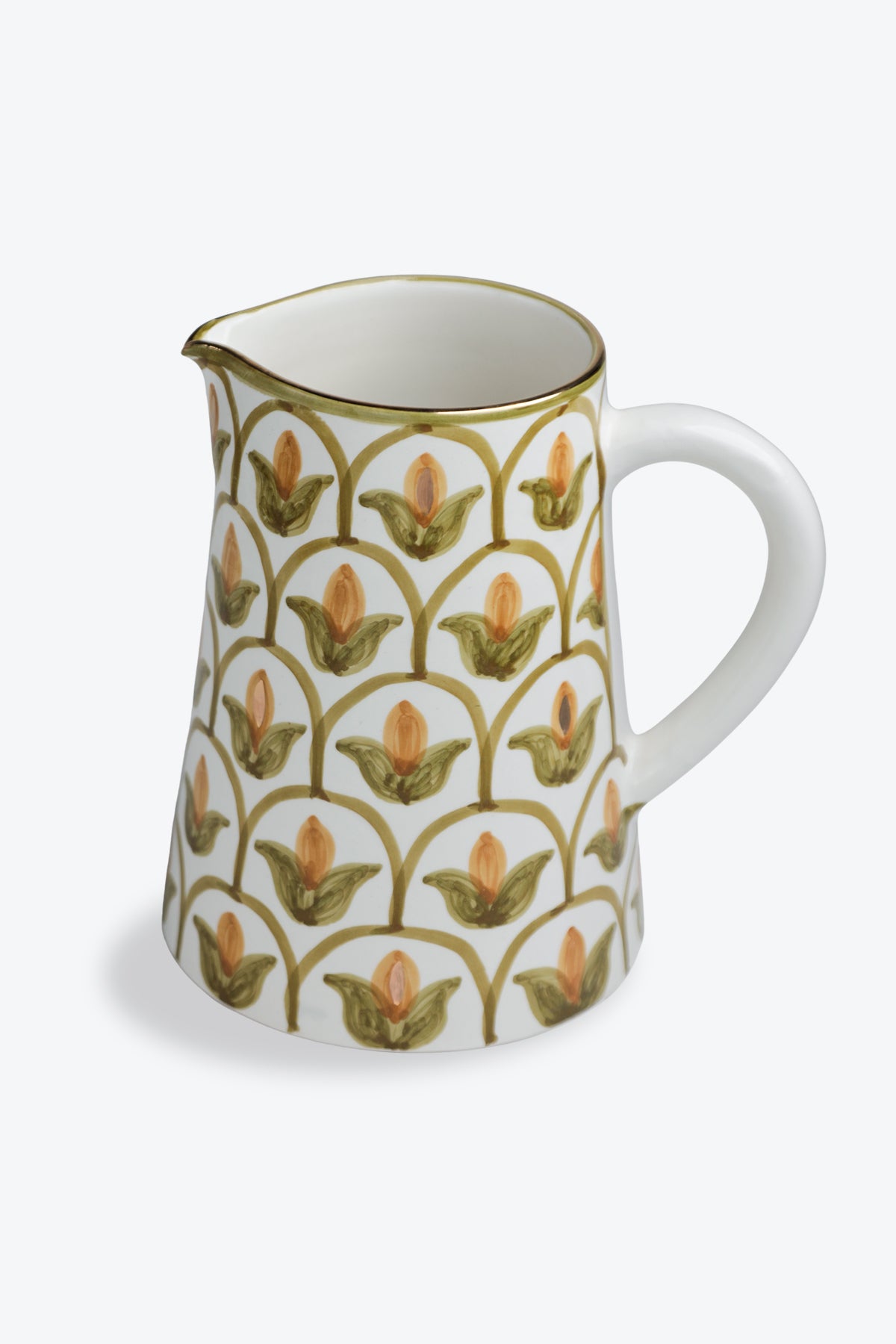 Lmida Fleur Khaki & Gold Pitcher - Large