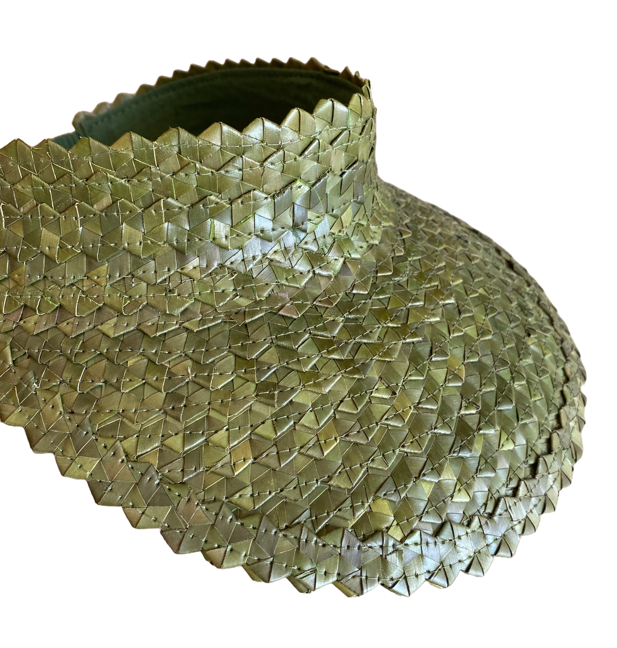 Palm Leaf Visor - Olive Green