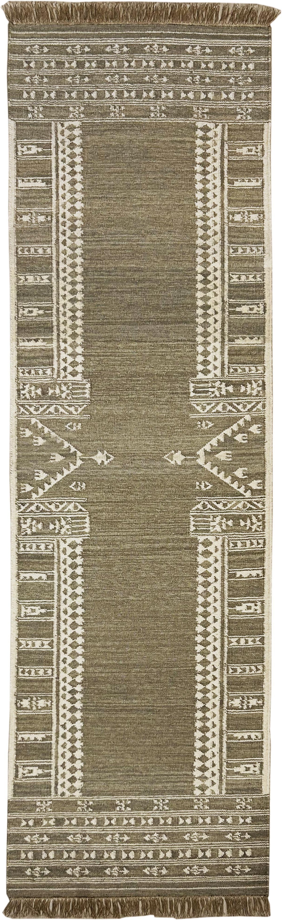 Agra Kilim Sage - 80 x 270cm