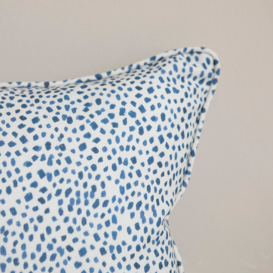 Blue Polka Cushion
