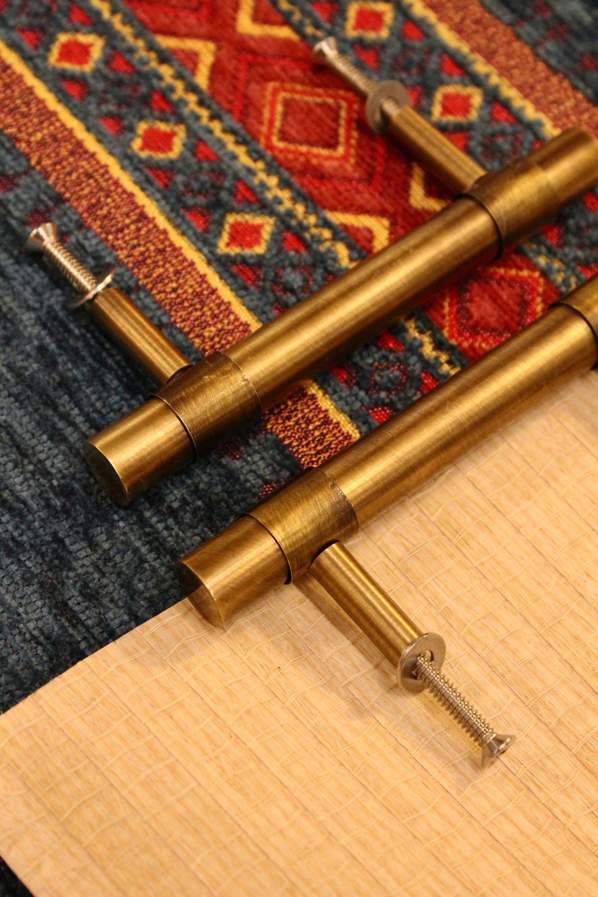 Patinated Brass Handle - Medium