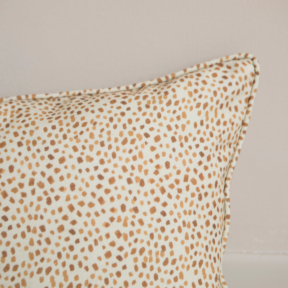 Mustard Polka Cushion