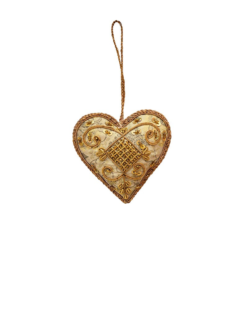 Corazon Hanging Ornament - Gold
