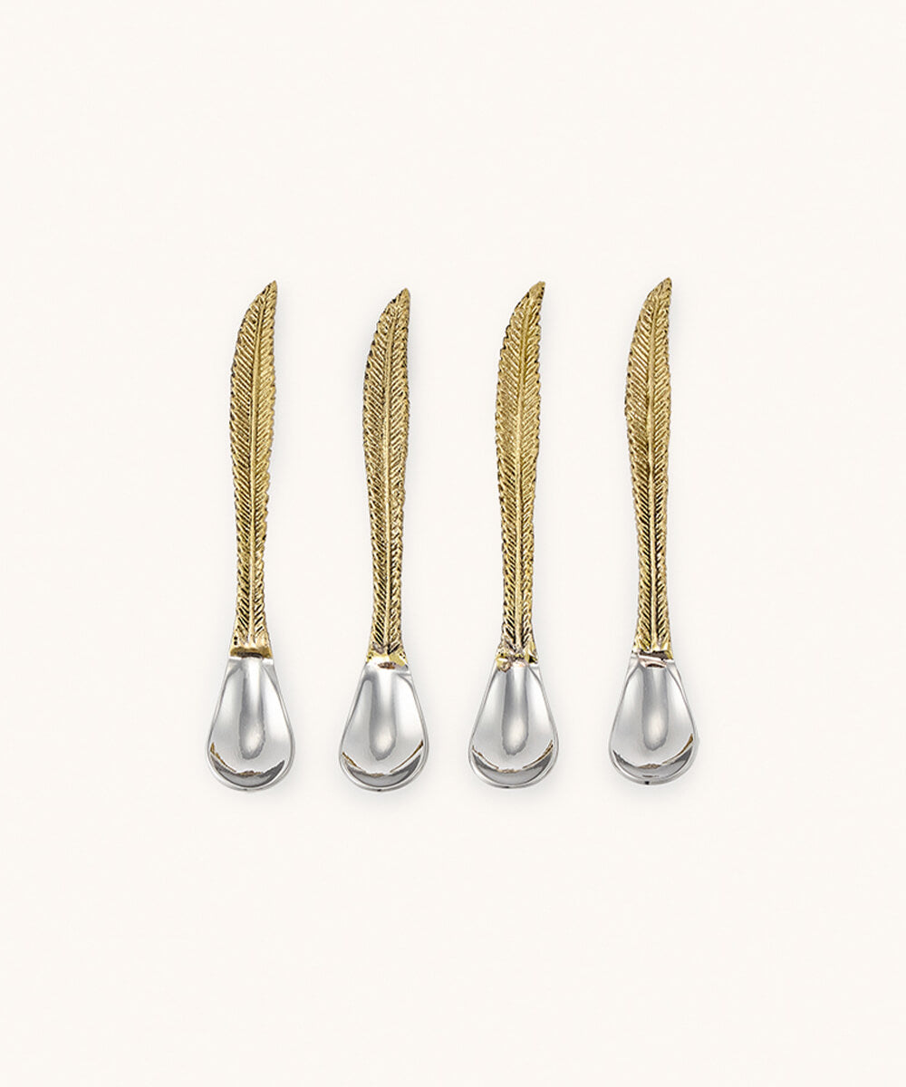 Feather Teaspoons - Set of 4