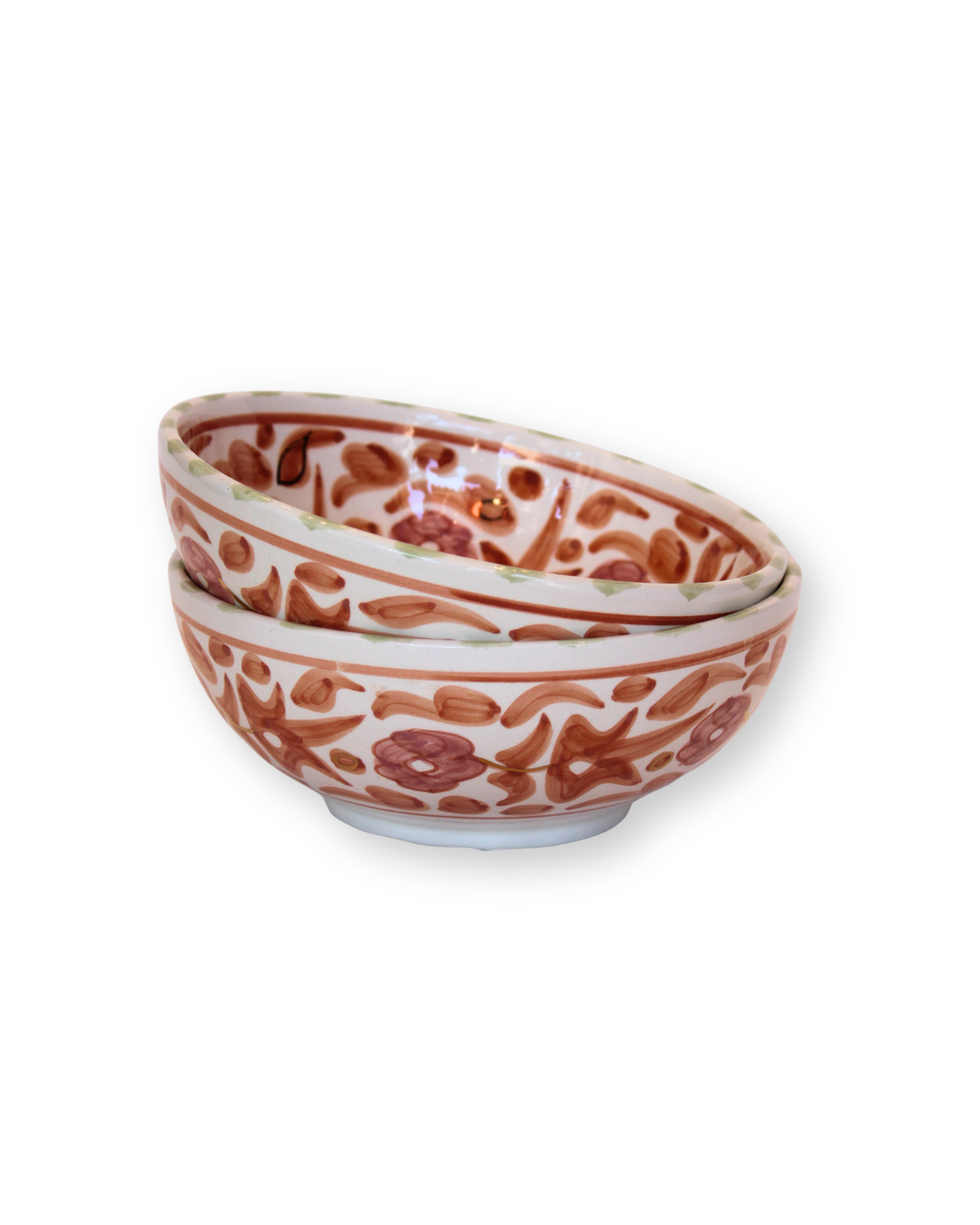 Fleur Blush Gold Low Bowl - Large