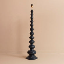 Load image into Gallery viewer, Wooden Bobbin Floor Lamp - Navy