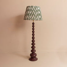 Load image into Gallery viewer, Wooden Bobbin Floor Lamp - Wine - Available On Order