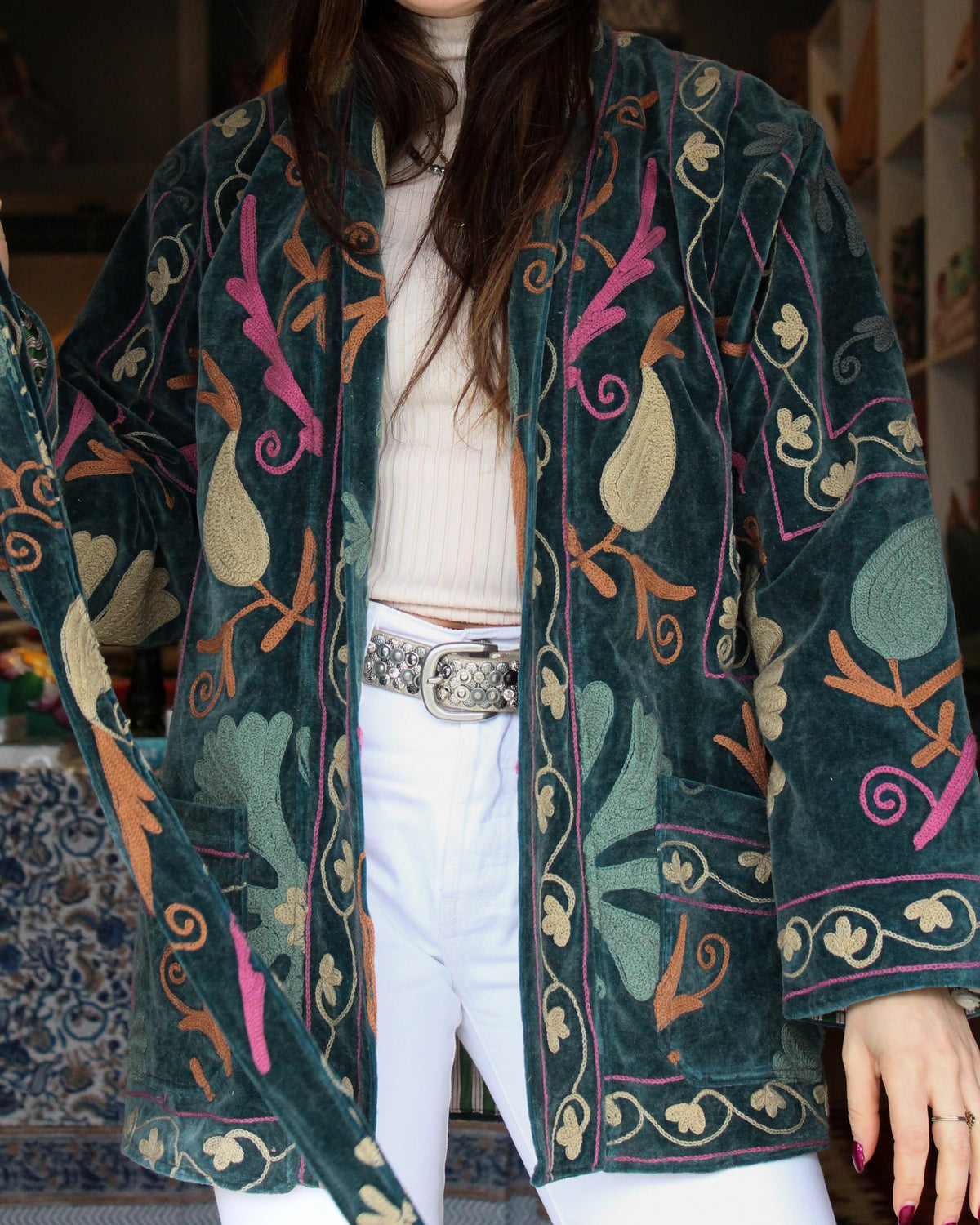 Heritage Velvet Jacket - Teal