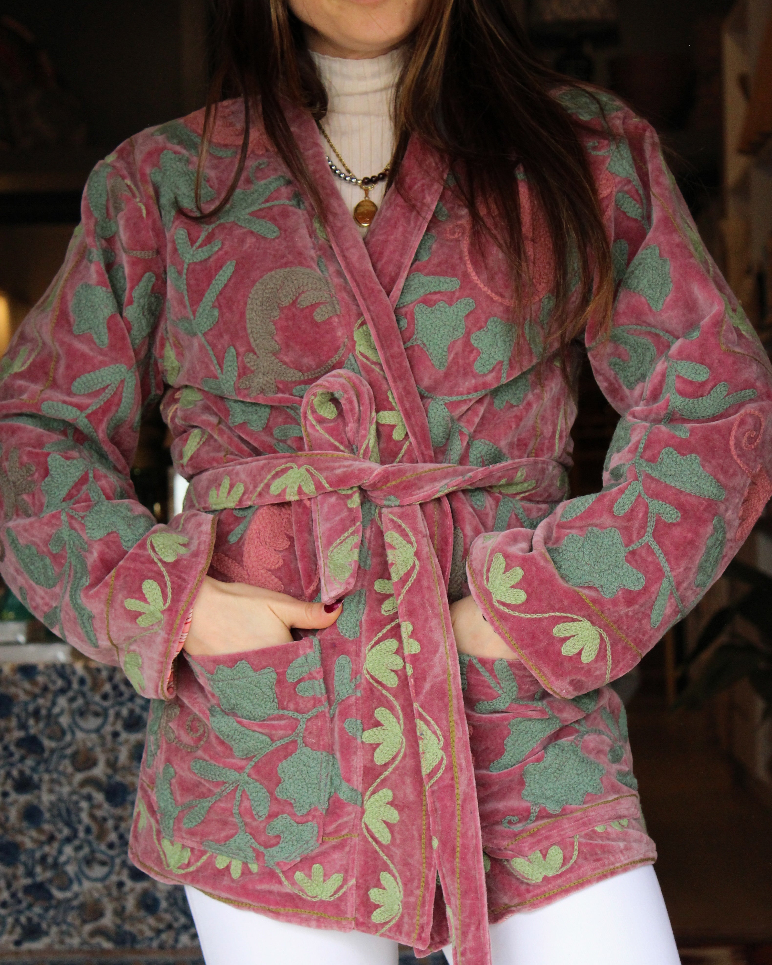 Heritage Velvet Jacket - Rosewood