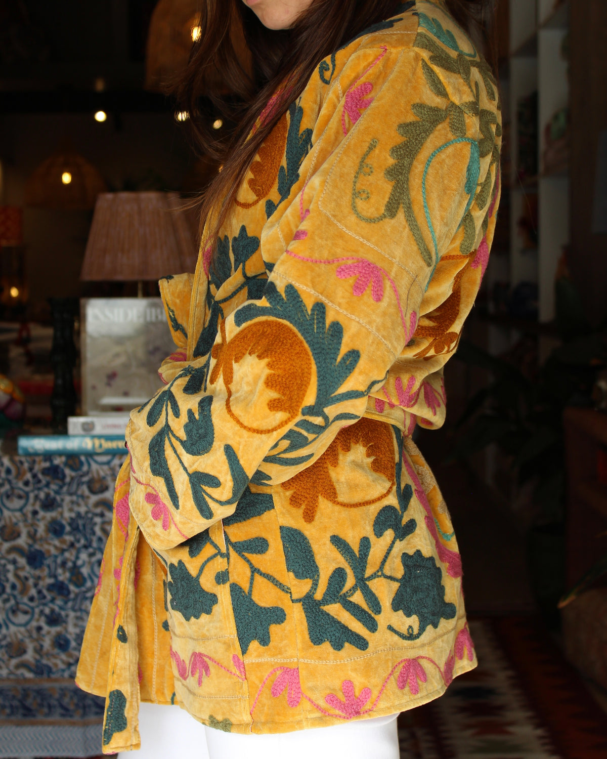 Heritage Velvet Jacket - Marigold