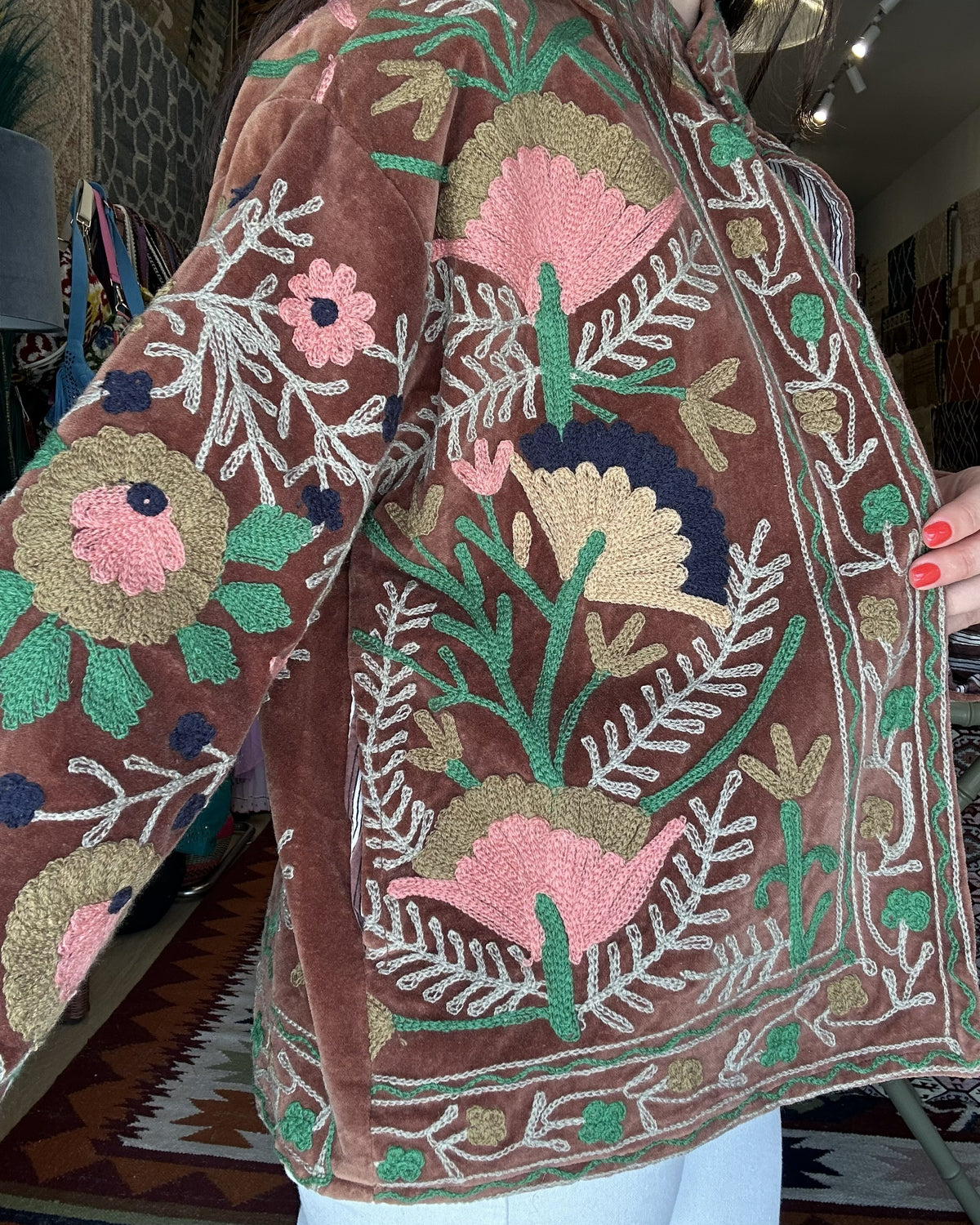 Artisan Velvet Jacket - Cool Chocolate