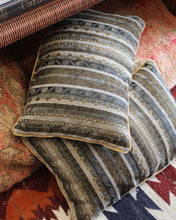 Load image into Gallery viewer, Loom Velvet Cushion Cover - Silver/Blue