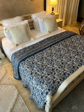 Load image into Gallery viewer, Forest Blue Jaipur Cotton Quilt - King