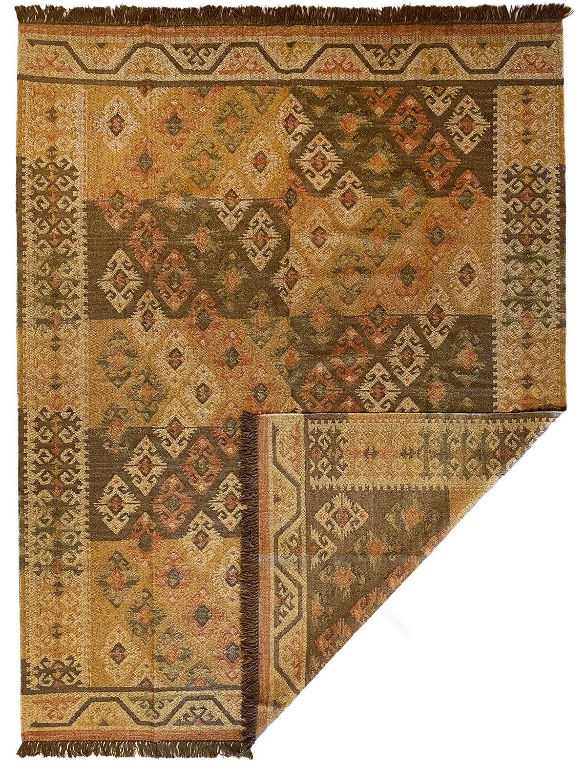 Golden Thar Rug - Multicoloured / Jute 240x300cm