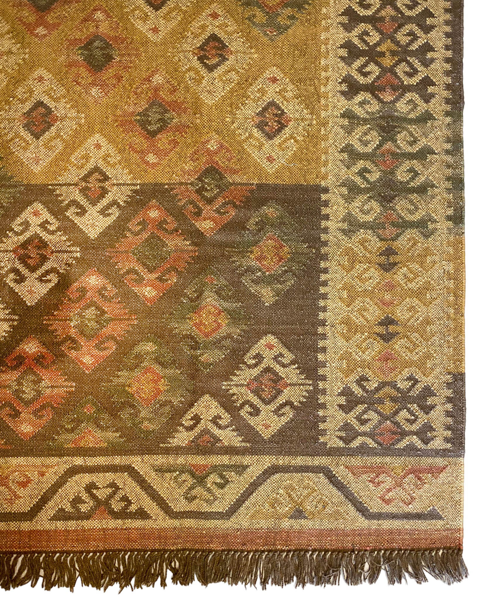 Golden Thar Rug - Multicoloured / Jute 240x300cm