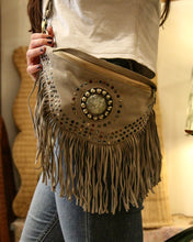 Load image into Gallery viewer, Suede Fringe Bum Bag - Beige