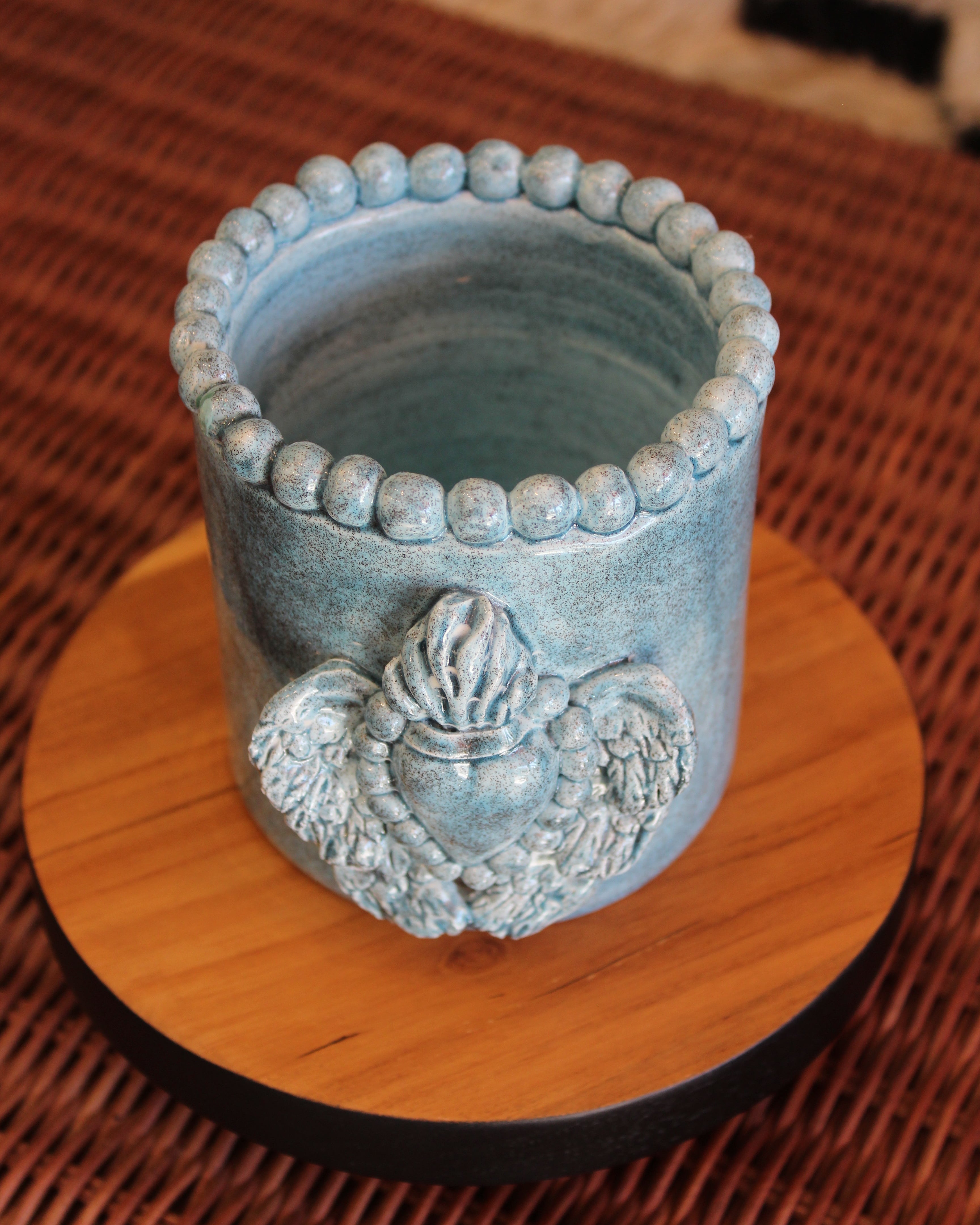 Cuore Cylindrette Vase - Sky Blue