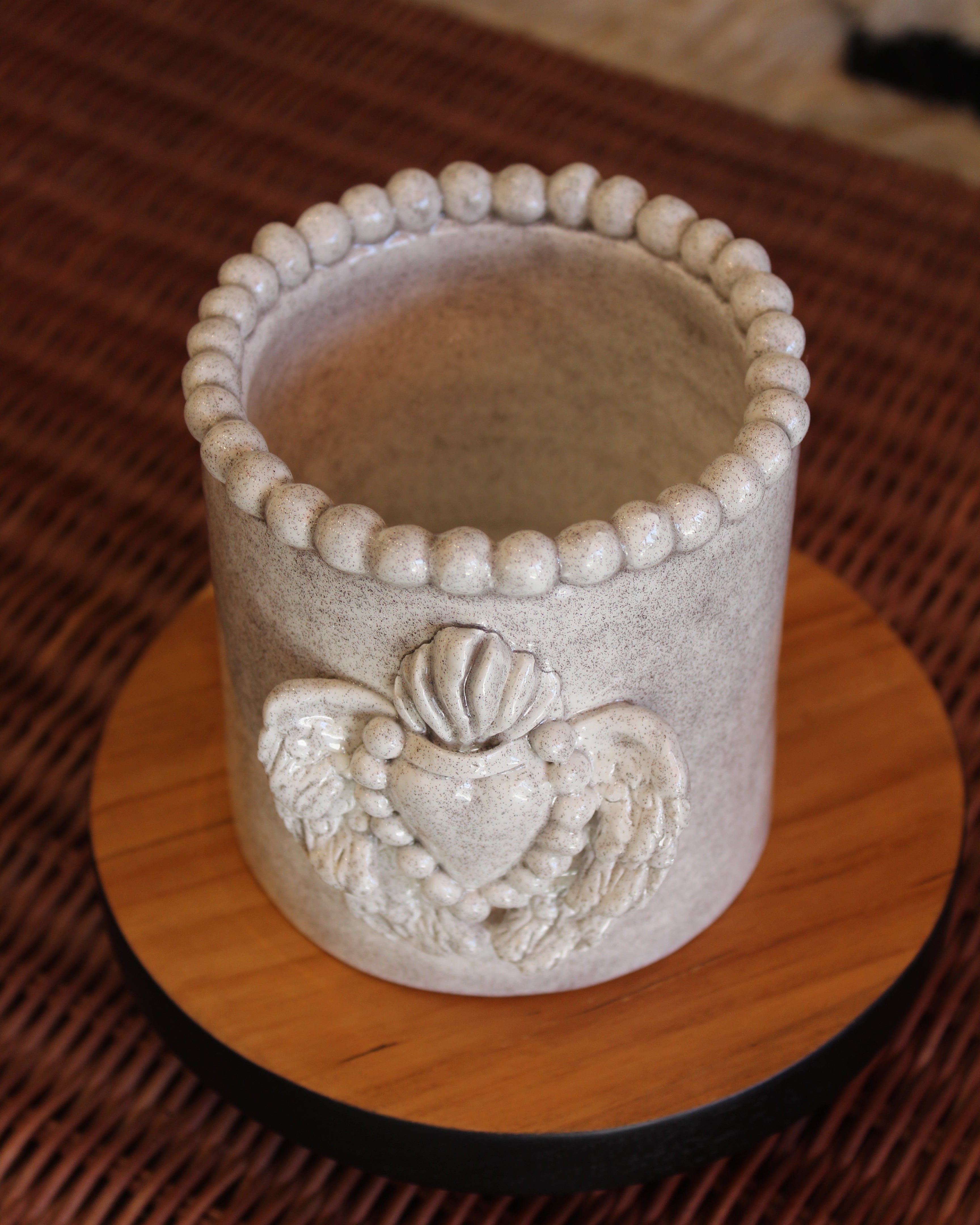 Cuore Cylindrette Vase - White