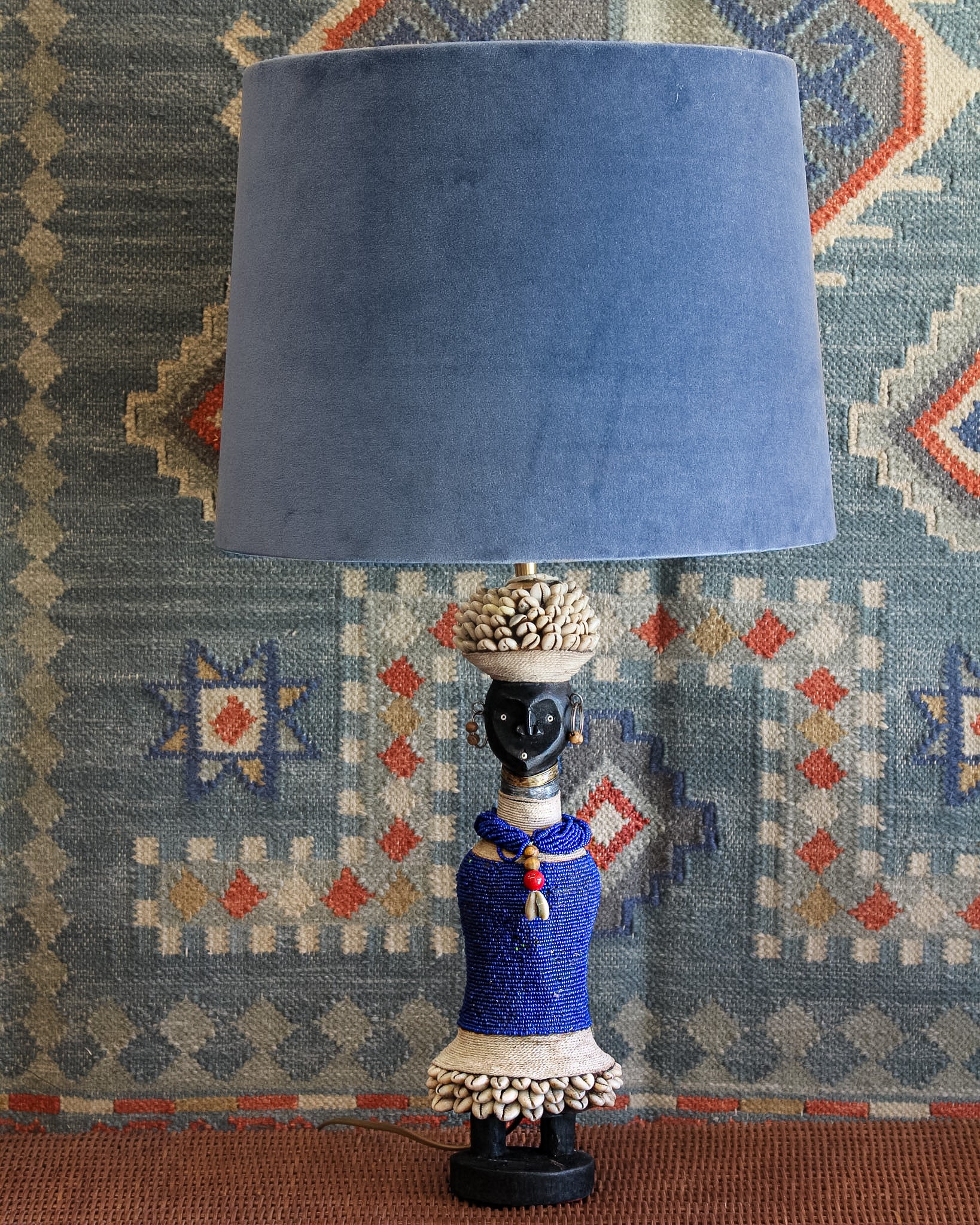 Zola Beaded Doll Lamp Base - Sapphire