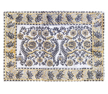 Load image into Gallery viewer, Yellow Blockprint placemats - Set of 6