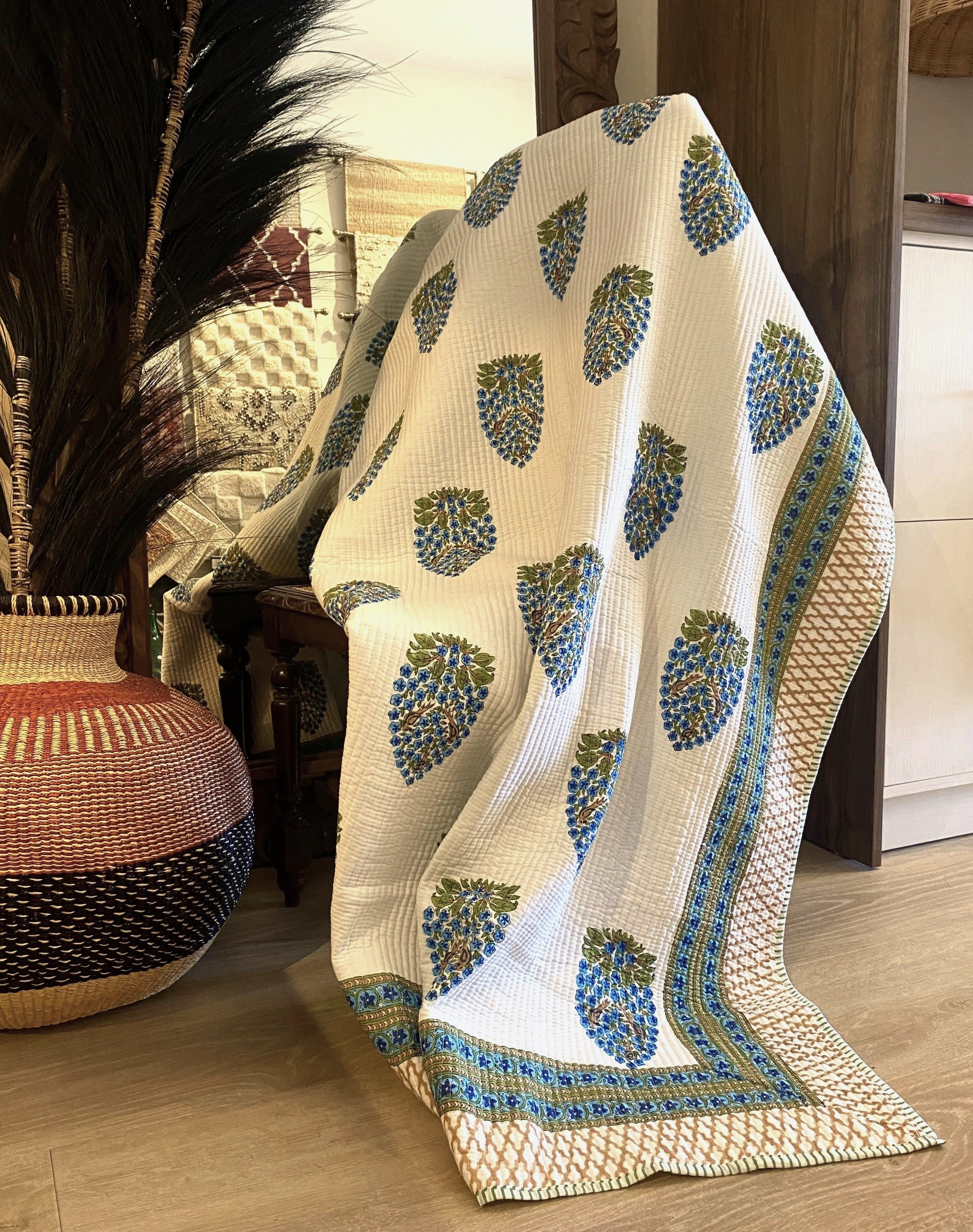 Kerala Blue Quilt - King