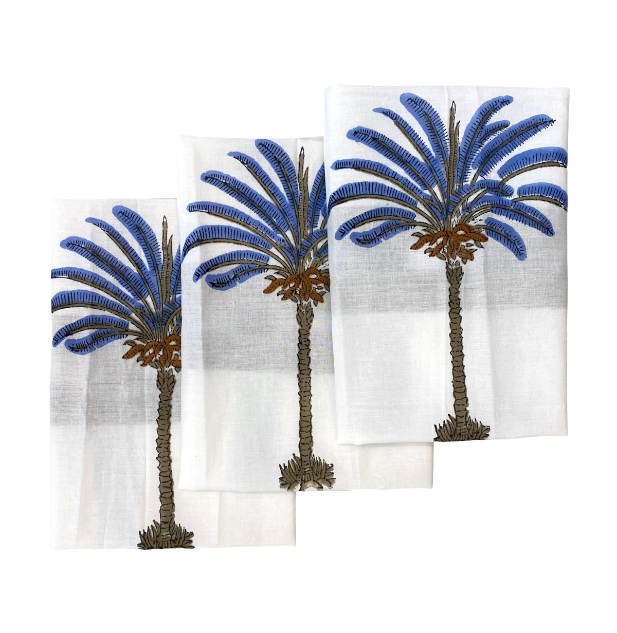 Blue Palms Napkins Set