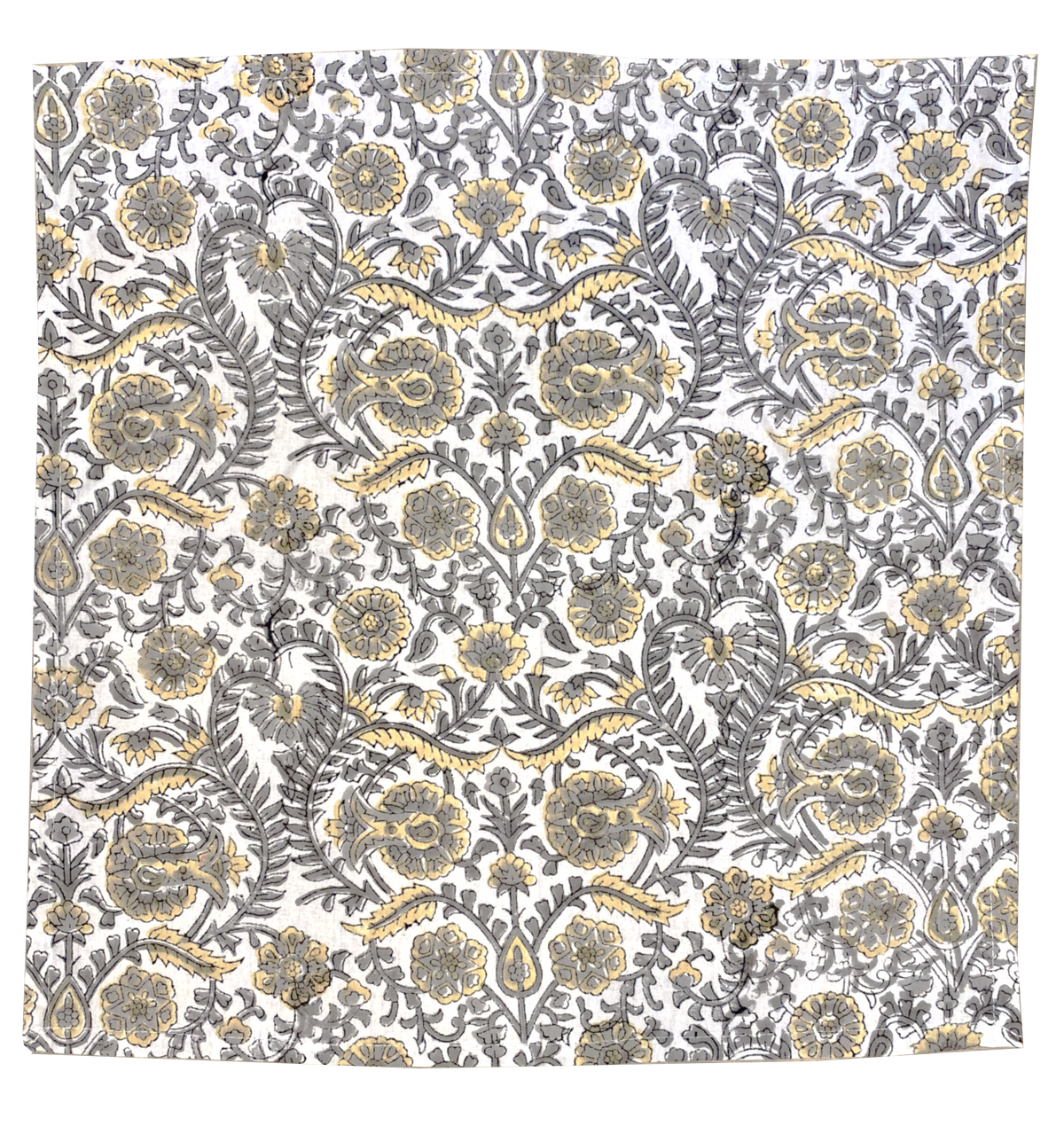 Yellow Blockprint Napkins - Set of 5