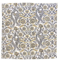 Load image into Gallery viewer, Yellow Blockprint Napkins - Set of 5