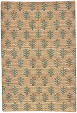 Load image into Gallery viewer, Jute Motif Rug - Natural / Green 180 x 270cm