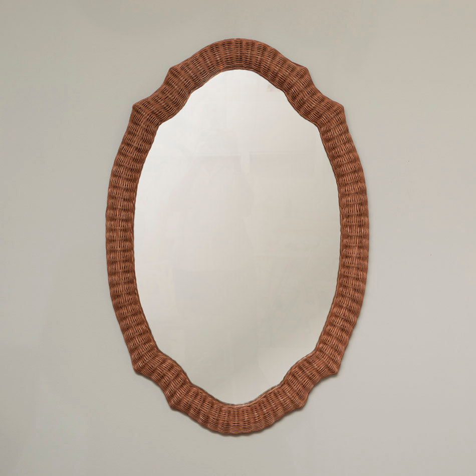 Ornate Rattan Mirror