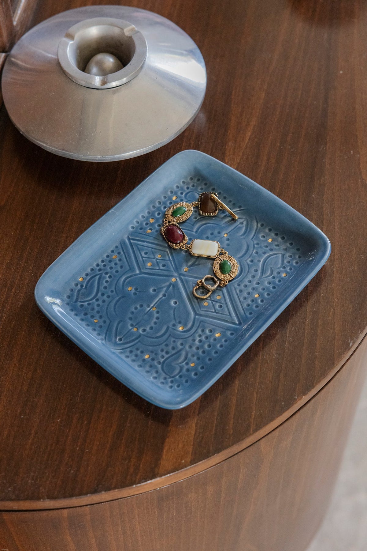 Empreinte Stone Blue Rectangle Dish - Small