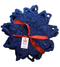 Load image into Gallery viewer, Windsor Placemats - Indigo - Set of 4