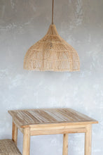 Load image into Gallery viewer, The Ripple Rattan Pendant - Natural - M