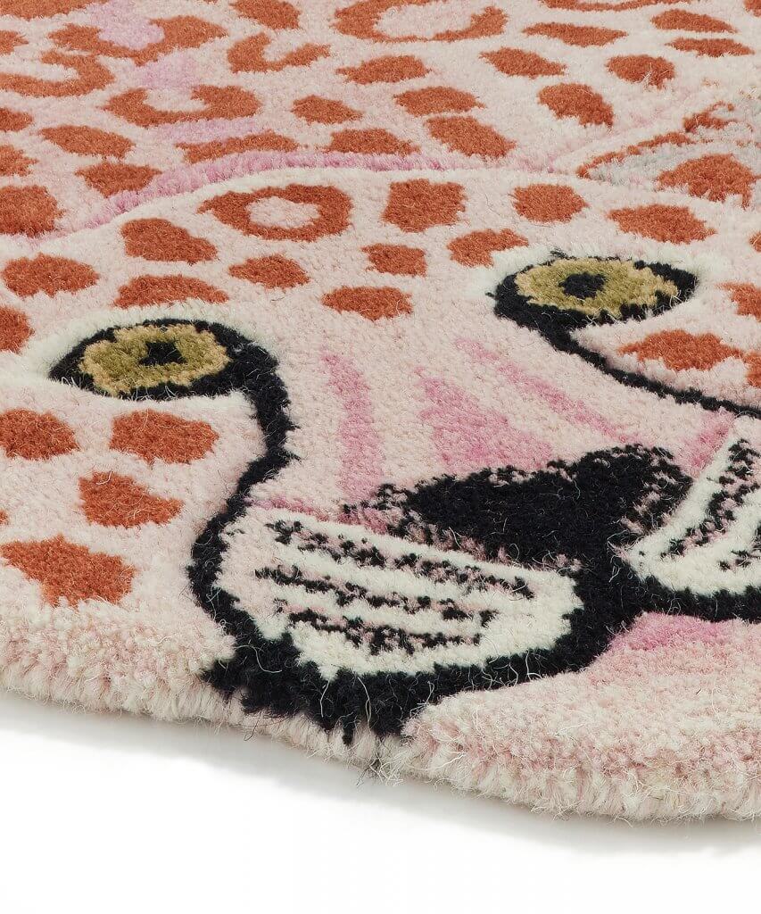 Wild Pink Leopard Rug