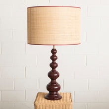 Load image into Gallery viewer, Wooden Bobbin Table Lamp - Wine