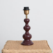 Load image into Gallery viewer, Wooden Bobbin Mini Table Lamp - Wine