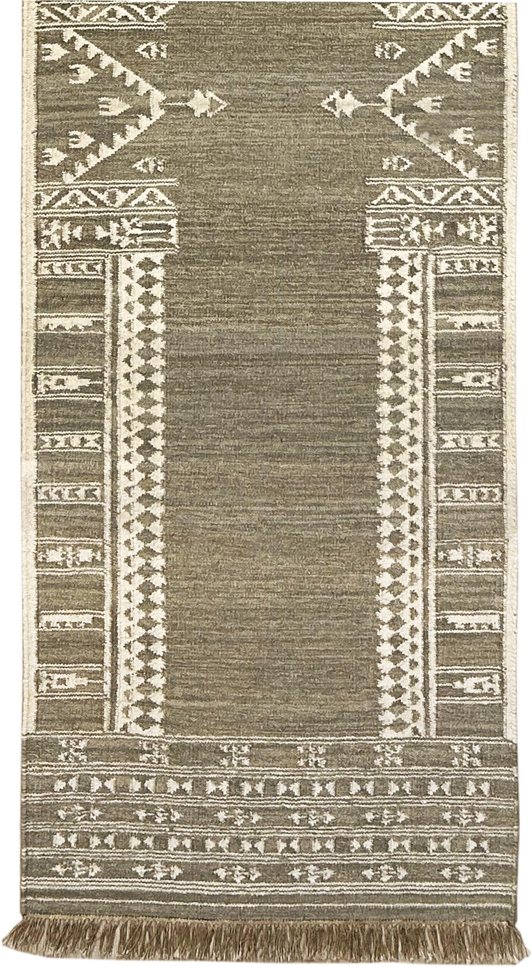 Agra Kilim Sage - 80 x 270cm