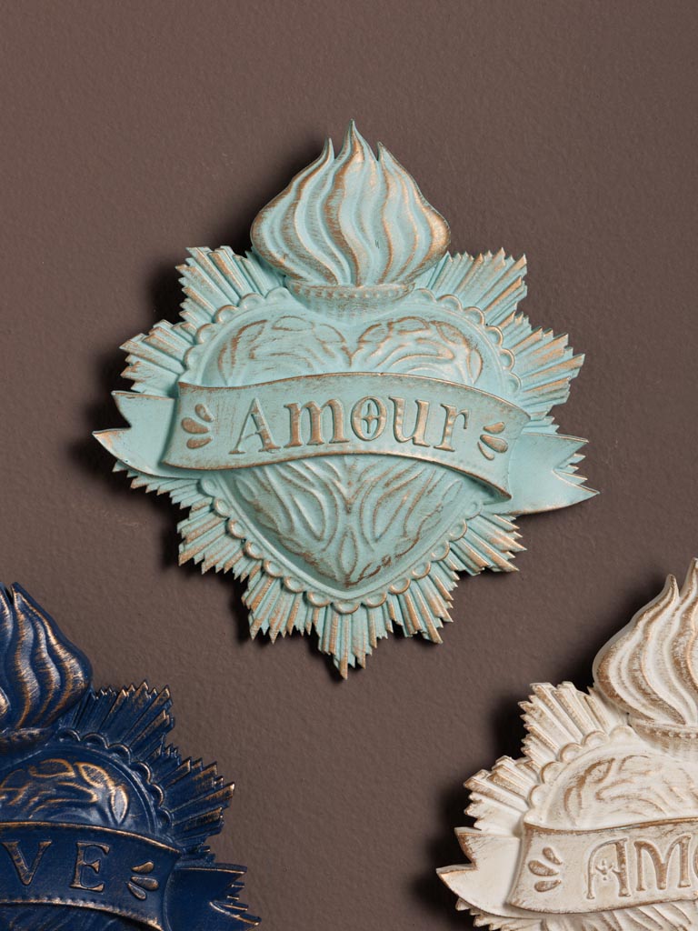 Fuego De Amore Wall Ornament - Cyan