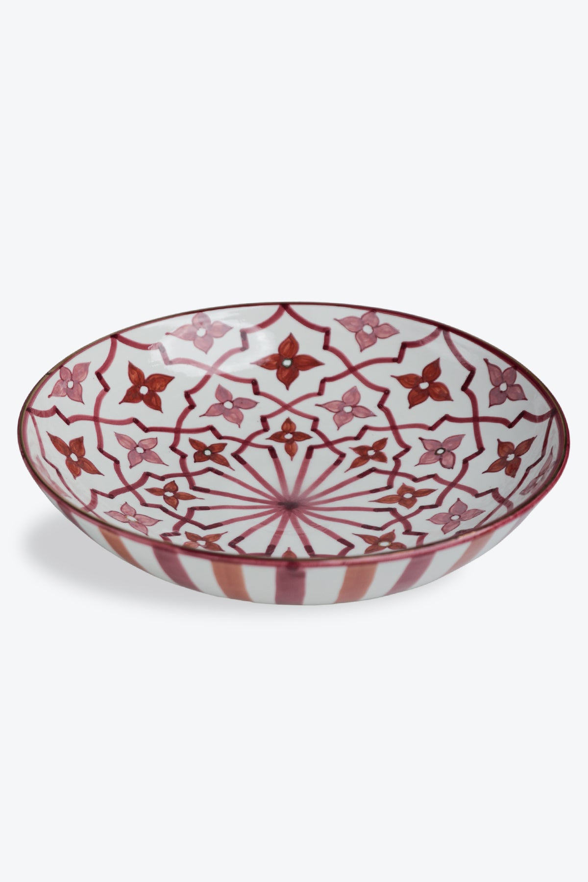 70's Aubergine Marsala Low Salad Bowl - Medium