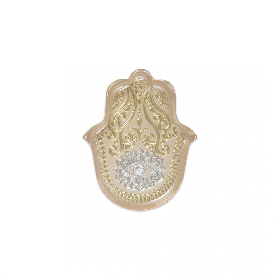 Gilded Hamsa Dish Beige