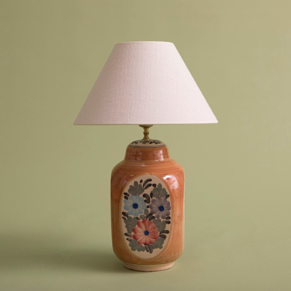 Gardenia Ceramic Lamp Base - Peach
