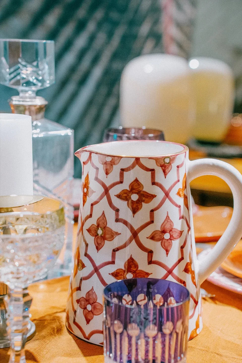 70's Aubergine Marsala Pitcher - Large