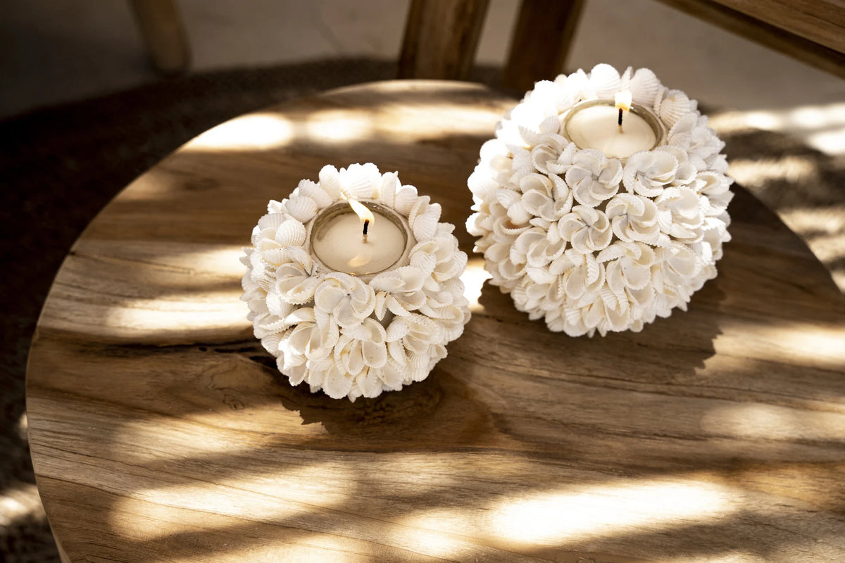The Floral Shell Candle Holder - Medium