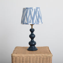 Load image into Gallery viewer, Wooden Bobbin Mini Table Lamp - Indigo