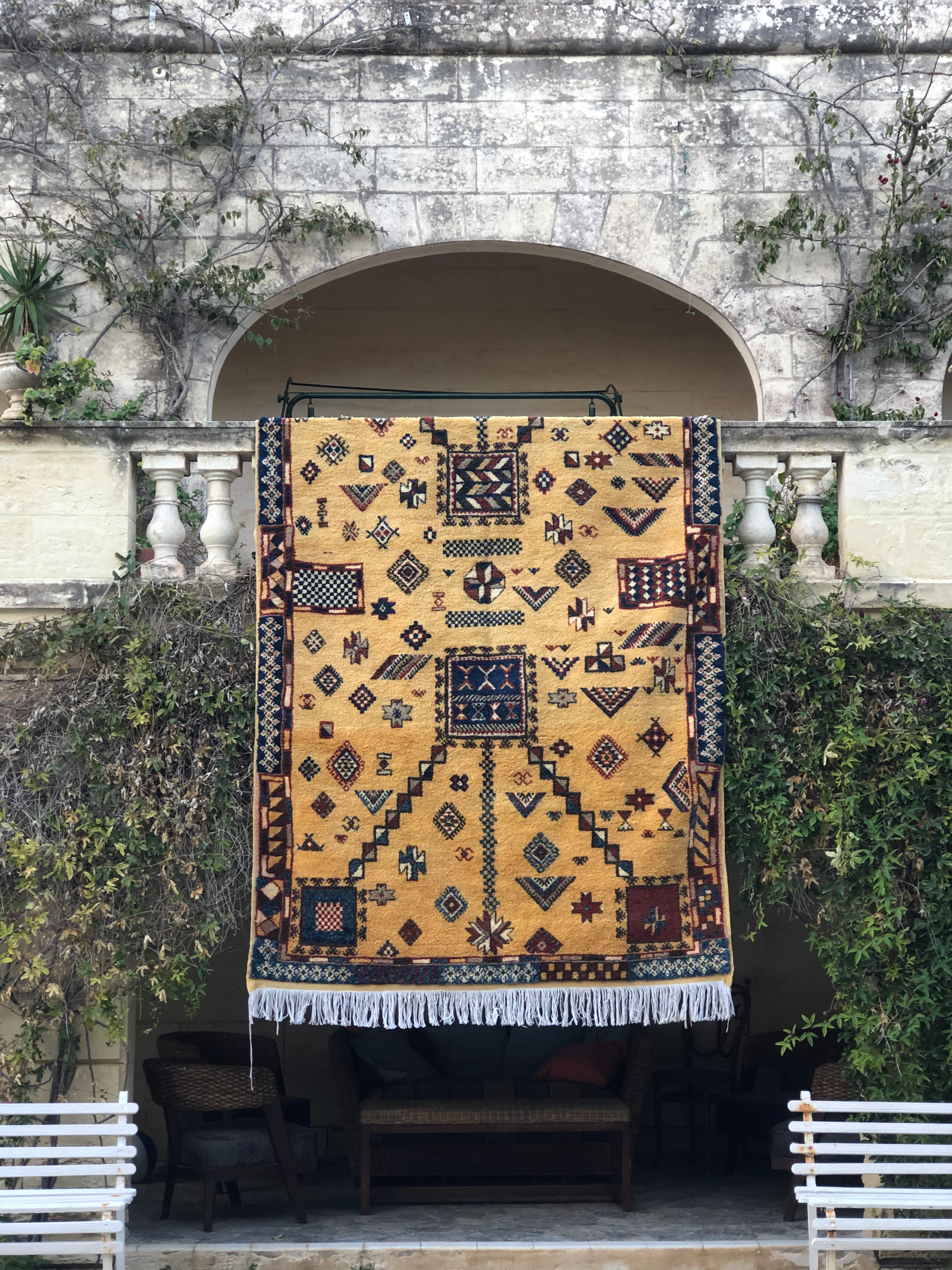 Moroccan Yellow Taznakht Rug 200x320cm